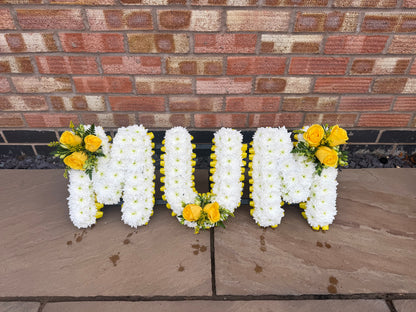 “MUM” Letter Funeral Tribute