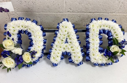 “DAD” Letter Funeral Tribute