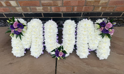 “MUM” Letter Funeral Tribute