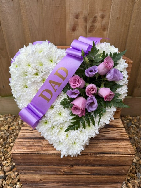 12" Funeral Heart Tribute